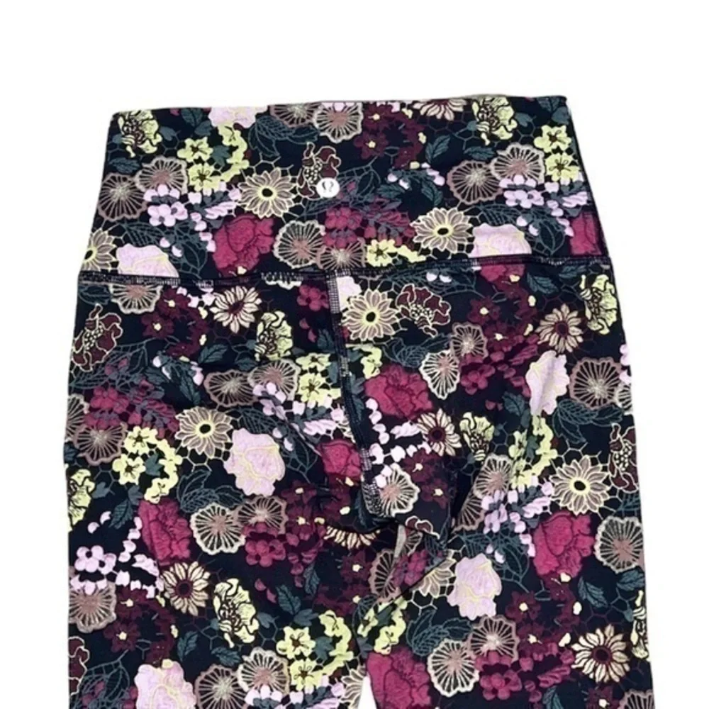 Lululemon‎ Wunder Under Flurolace Multicolor Floral Allover Print Leggings